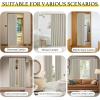 imageNICETOWN Accordion Blackout Door Curtains for Doorway Thermal Insulated Privacy Closet Curtains Room Divider Sliding Door Shade for Living RoomBathroomBedroom 1 Panel with Hooks W38 x L80 GreyNatural