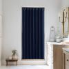 imageNICETOWN Accordion Blackout Door Curtains for Doorway Thermal Insulated Privacy Closet Curtains Room Divider Sliding Door Shade for Living RoomBathroomBedroom 1 Panel with Hooks W38 x L80 GreyBlack