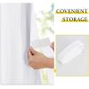 imageNICETOWN Accordion Blackout Door Curtains for Doorway Thermal Insulated Privacy Closet Curtains Room Divider Sliding Door Shade for Living RoomBathroomBedroom 1 Panel with Hooks W38 x L80 GreyPure White