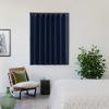 imageNICETOWN Accordion Blackout Door Curtains for Doorway Thermal Insulated Privacy Closet Curtains Room Divider Sliding Door Shade for Living RoomBathroomBedroom 1 Panel with Hooks W38 x L80 GreyNavy