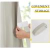 imageNICETOWN Accordion Blackout Door Curtains for Doorway Thermal Insulated Privacy Closet Curtains Room Divider Sliding Door Shade for Living RoomBathroomBedroom 1 Panel with Hooks W38 x L80 GreyNatural