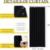 imageNICETOWN Accordion Blackout Door Curtains for Doorway Thermal Insulated Privacy Closet Curtains Room Divider Sliding Door Shade for Living RoomBathroomBedroom 1 Panel with Hooks W38 x L80 GreyBlack