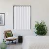 imageNICETOWN Accordion Blackout Door Curtains for Doorway Thermal Insulated Privacy Closet Curtains Room Divider Sliding Door Shade for Living RoomBathroomBedroom 1 Panel with Hooks W38 x L80 GreyPure White