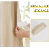 imageNICETOWN Accordion Blackout Door Curtains for Doorway Thermal Insulated Privacy Closet Curtains Room Divider Sliding Door Shade for Living RoomBathroomBedroom 1 Panel with Hooks W38 x L80 GreyBiscotti Beige