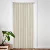 imageNICETOWN Accordion Blackout Door Curtains for Doorway Thermal Insulated Privacy Closet Curtains Room Divider Sliding Door Shade for Living RoomBathroomBedroom 1 Panel with Hooks W38 x L80 GreyNatural