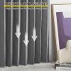 imageNICETOWN Accordion Blackout Door Curtains for Doorway Thermal Insulated Privacy Closet Curtains Room Divider Sliding Door Shade for Living RoomBathroomBedroom 1 Panel with Hooks W38 x L80 GreyGrey