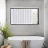 imageNICETOWN Accordion Blackout Door Curtains for Doorway Thermal Insulated Privacy Closet Curtains Room Divider Sliding Door Shade for Living RoomBathroomBedroom 1 Panel with Hooks W38 x L80 GreyPure White