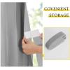 imageNICETOWN Accordion Blackout Door Curtains for Doorway Thermal Insulated Privacy Closet Curtains Room Divider Sliding Door Shade for Living RoomBathroomBedroom 1 Panel with Hooks W38 x L80 GreySilver Grey
