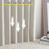 imageNICETOWN Accordion Blackout Door Curtains for Doorway Thermal Insulated Privacy Closet Curtains Room Divider Sliding Door Shade for Living RoomBathroomBedroom 1 Panel with Hooks W38 x L80 GreyNatural