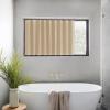 imageNICETOWN Accordion Blackout Door Curtains for Doorway Thermal Insulated Privacy Closet Curtains Room Divider Sliding Door Shade for Living RoomBathroomBedroom 1 Panel with Hooks W38 x L80 GreyBiscotti Beige