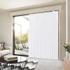 imageNICETOWN Accordion Blackout Door Curtains for Doorway Thermal Insulated Privacy Closet Curtains Room Divider Sliding Door Shade for Living RoomBathroomBedroom 1 Panel with Hooks W38 x L80 GreyPure White