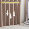 imageNICETOWN Accordion Blackout Door Curtains for Doorway Thermal Insulated Privacy Closet Curtains Room Divider Sliding Door Shade for Living RoomBathroomBedroom 1 Panel with Hooks W38 x L80 GreyCappuccino