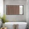 imageNICETOWN Accordion Blackout Door Curtains for Doorway Thermal Insulated Privacy Closet Curtains Room Divider Sliding Door Shade for Living RoomBathroomBedroom 1 Panel with Hooks W38 x L80 GreyCappuccino