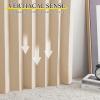 imageNICETOWN Accordion Blackout Door Curtains for Doorway Thermal Insulated Privacy Closet Curtains Room Divider Sliding Door Shade for Living RoomBathroomBedroom 1 Panel with Hooks W38 x L80 GreyBiscotti Beige