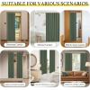 imageNICETOWN Accordion Blackout Door Curtains for Doorway Thermal Insulated Privacy Closet Curtains Room Divider Sliding Door Shade for Living RoomBathroomBedroom 1 Panel with Hooks W38 x L80 GreyDark Mallard