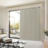 imageNICETOWN Accordion Blackout Door Curtains for Doorway Thermal Insulated Privacy Closet Curtains Room Divider Sliding Door Shade for Living RoomBathroomBedroom 1 Panel with Hooks W38 x L80 GreyNatural