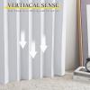 imageNICETOWN Accordion Blackout Door Curtains for Doorway Thermal Insulated Privacy Closet Curtains Room Divider Sliding Door Shade for Living RoomBathroomBedroom 1 Panel with Hooks W38 x L80 GreyGreyish White