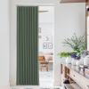 imageNICETOWN Accordion Blackout Door Curtains for Doorway Thermal Insulated Privacy Closet Curtains Room Divider Sliding Door Shade for Living RoomBathroomBedroom 1 Panel with Hooks W38 x L80 GreyDark Mallard