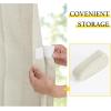 imageNICETOWN Accordion Blackout Door Curtains for Doorway Thermal Insulated Privacy Closet Curtains Room Divider Sliding Door Shade for Living RoomBathroomBedroom 1 Panel with Hooks W38 x L80 GreyNatural