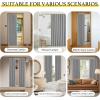 imageNICETOWN Accordion Blackout Door Curtains for Doorway Thermal Insulated Privacy Closet Curtains Room Divider Sliding Door Shade for Living RoomBathroomBedroom 1 Panel with Hooks W38 x L80 GreySilver Grey