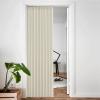 imageNICETOWN Accordion Blackout Door Curtains for Doorway Thermal Insulated Privacy Closet Curtains Room Divider Sliding Door Shade for Living RoomBathroomBedroom 1 Panel with Hooks W38 x L80 GreyNatural