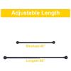 imageNICETOWN Antique White Curtain Rods for Window 48 to 86 inch Decorative 1 18 inch Diameter Single Strong Curtain Rod with Trophy Design for FarmhouseLiving RoomBlack