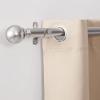imageNICETOWN Antique White Curtain Rods for Window 48 to 86 inch Decorative 1 18 inch Diameter Single Strong Curtain Rod with Trophy Design for FarmhouseLiving RoomSatin Nickel