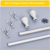 imageNICETOWN Antique White Curtain Rods for Window 48 to 86 inch Decorative 1 18 inch Diameter Single Strong Curtain Rod with Trophy Design for FarmhouseLiving RoomAntique White