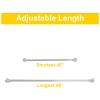 imageNICETOWN Antique White Curtain Rods for Window 48 to 86 inch Decorative 1 18 inch Diameter Single Strong Curtain Rod with Trophy Design for FarmhouseLiving RoomSatin Nickel
