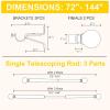 imageNICETOWN Antique White Curtain Rods for Window 48 to 86 inch Decorative 1 18 inch Diameter Single Strong Curtain Rod with Trophy Design for FarmhouseLiving RoomMatte White