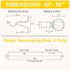 imageNICETOWN Antique White Curtain Rods for Window 48 to 86 inch Decorative 1 18 inch Diameter Single Strong Curtain Rod with Trophy Design for FarmhouseLiving RoomAntique White