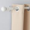 imageNICETOWN Antique White Curtain Rods for Window 48 to 86 inch Decorative 1 18 inch Diameter Single Strong Curtain Rod with Trophy Design for FarmhouseLiving RoomAntique White