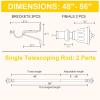 imageNICETOWN Antique White Curtain Rods for Window 48 to 86 inch Decorative 1 18 inch Diameter Single Strong Curtain Rod with Trophy Design for FarmhouseLiving RoomBlack Copper
