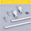 imageNICETOWN Antique White Curtain Rods for Window 48 to 86 inch Decorative 1 18 inch Diameter Single Strong Curtain Rod with Trophy Design for FarmhouseLiving RoomAntique White