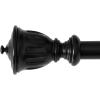 imageNICETOWN Antique White Curtain Rods for Window 48 to 86 inch Decorative 1 18 inch Diameter Single Strong Curtain Rod with Trophy Design for FarmhouseLiving RoomMatte Black