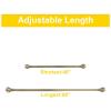 imageNICETOWN Antique White Curtain Rods for Window 48 to 86 inch Decorative 1 18 inch Diameter Single Strong Curtain Rod with Trophy Design for FarmhouseLiving RoomAntique Brass