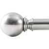 imageNICETOWN Antique White Curtain Rods for Window 48 to 86 inch Decorative 1 18 inch Diameter Single Strong Curtain Rod with Trophy Design for FarmhouseLiving RoomSatin Nickel