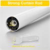 imageNICETOWN Antique White Curtain Rods for Window 48 to 86 inch Decorative 1 18 inch Diameter Single Strong Curtain Rod with Trophy Design for FarmhouseLiving RoomMatte White