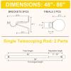 imageNICETOWN Antique White Curtain Rods for Window 48 to 86 inch Decorative 1 18 inch Diameter Single Strong Curtain Rod with Trophy Design for FarmhouseLiving RoomAntique White