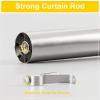imageNICETOWN Antique White Curtain Rods for Window 48 to 86 inch Decorative 1 18 inch Diameter Single Strong Curtain Rod with Trophy Design for FarmhouseLiving RoomSatin Nickel