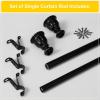 imageNICETOWN Antique White Curtain Rods for Window 48 to 86 inch Decorative 1 18 inch Diameter Single Strong Curtain Rod with Trophy Design for FarmhouseLiving RoomBlack Copper