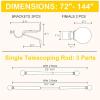imageNICETOWN Antique White Curtain Rods for Window 48 to 86 inch Decorative 1 18 inch Diameter Single Strong Curtain Rod with Trophy Design for FarmhouseLiving RoomAntique White