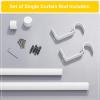 imageNICETOWN Black Adjustable Curtain Rod 1 Diameter Modern End Cap Style FinalsCylinder Finials Design Decorative Drapery Rod for Closet Cupboard Cafe Loft RV Curtains 2848quot Length Matt BlackWhite