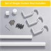imageNICETOWN Black Adjustable Curtain Rod 1 Diameter Modern End Cap Style FinalsCylinder Finials Design Decorative Drapery Rod for Closet Cupboard Cafe Loft RV Curtains 2848quot Length Matt BlackWhite