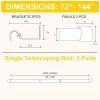imageNICETOWN Black Adjustable Curtain Rod 1 Diameter Modern End Cap Style FinalsCylinder Finials Design Decorative Drapery Rod for Closet Cupboard Cafe Loft RV Curtains 2848quot Length Matt BlackBrushed Nickel