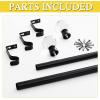 imageNICETOWN Black Curtain Rods for Windows 28 to 48 inch Adjustable Curtain Rod 1 inch Diameter Modern Faceted Ball Finials Design Decorative Drapery Rod for Valances Tiers 2848quot Length Matte BlackMatte BlackFaceted Ball