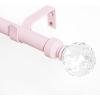 imageNICETOWN Black Curtain Rods for Windows 28 to 48 inch Adjustable Curtain Rod 1 inch Diameter Modern Faceted Ball Finials Design Decorative Drapery Rod for Valances Tiers 2848quot Length Matte BlackPinkFaceted Ball
