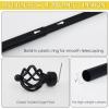 imageNICETOWN Black Curtain Rods for Windows 28 to 48 inch Adjustable Curtain Rod 1 inch Diameter Modern Faceted Ball Finials Design Decorative Drapery Rod for Valances Tiers 2848quot Length Matte BlackMatte Black