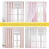 imageNICETOWN Black Curtain Rods for Windows 28 to 48 inch Adjustable Curtain Rod 1 inch Diameter Modern Faceted Ball Finials Design Decorative Drapery Rod for Valances Tiers 2848quot Length Matte BlackPinkFaceted Ball