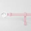 imageNICETOWN Black Curtain Rods for Windows 28 to 48 inch Adjustable Curtain Rod 1 inch Diameter Modern Faceted Ball Finials Design Decorative Drapery Rod for Valances Tiers 2848quot Length Matte BlackPinkFaceted Ball